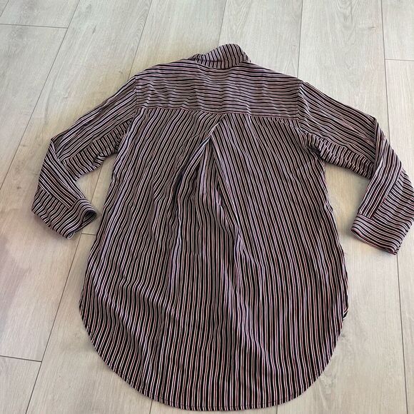Anthropologie Maeve Adelaide Poplin Stripe Shirt size S - Picture 6 of 8